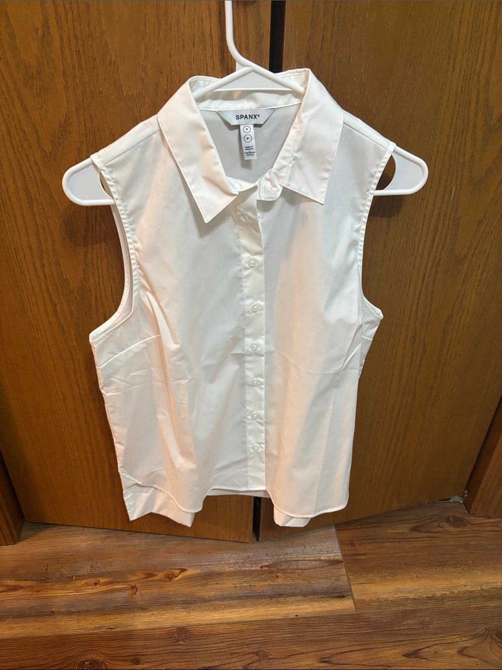 SPANX Men's White Button-Down Dress Shirt